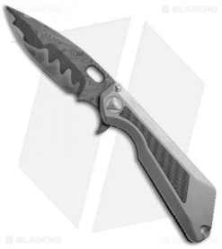 Marfione / Strider Custom MSG-3.5 Knife Ti/CF (3.5" Armor Core Damascus)
