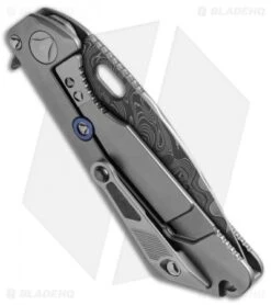 Marfione / Strider Custom MSG-3.5 Knife Ti/CF (3.5" Armor Core Damascus) -Knife Sale Shop Marfione Strider MSG 3.5 Ti CF Armor Core Damascus BHQ 51269 jr side