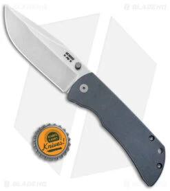 McNees Knives MAC2-3.5 Frame Lock Knife Blue Titanium (3.5" Stonewash) -Knife Sale Shop McNees Knives MAC2 FL Blue Ti SW BHQ 139101 jr bottlecap