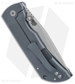 McNees Knives MAC2-3.5 Frame Lock Knife Blue Titanium (3.5" Stonewash) -Knife Sale Shop McNees Knives MAC2 FL Blue Ti SW BHQ 139101 jr side