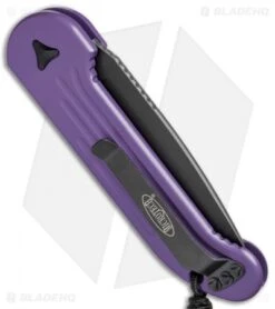 Microtech LUDT Automatic Knife Purple (3.4" Black) 135-1PU -Knife Sale Shop Microtech LUDT Prpl Black 135 1PU BHQ 69021 jr side