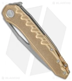 Microtech Sigil MK6 Frame Lock Knife Brass (3.75" Apocalyptic) -Knife Sale Shop Microtech Sigil MK6 Brass Apocalyptic BHQ 77446 jr spine
