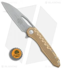 Microtech Sigil MK6 Frame Lock Knife Brass W/Damascus Insert (3.75" Apocalyptic) 9 Microtech Sigil MK6 Frame Lock Knife Brass W/Damascus Insert (3.75" Apocalyptic) -Knife Sale Shop Microtech Sigil MK6 Brass Damascus insert apocalyptic BHQ 77781 jr bottlecap