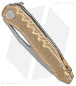 Microtech Sigil MK6 Frame Lock Knife Brass W/Damascus Insert (3.75" Apocalyptic) 8 Microtech Sigil MK6 Frame Lock Knife Brass W/Damascus Insert (3.75" Apocalyptic) -Knife Sale Shop Microtech Sigil MK6 Brass Damascus insert apocalyptic BHQ 77781 jr spine