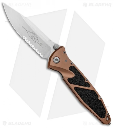 Microtech Socom Elite Manual Knife Tan (4" Stonewash Serr) 160-11TA 3 Microtech Socom Elite Manual Knife Tan (4" Stonewash Serr) 160-11TA