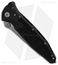 Microtech Socom Elite Tanto Manual Knife Black (4" Stonewash Serr) 161-11 -Knife Sale Shop Microtech Socom Elite Tanto Black SW serr BHQ 10778 er spine