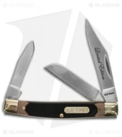 Old Timer Limited Edition 3-Piece Gift Set Fixed/Folders Black W/ Tin -Knife Sale Shop Old Timer 3 Piece Fixed Folders Saw Cut Handles Satin BHQ 123469 jr folding 1