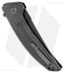 Petrified Fish Deepsea Knife Carbon Fiber + Black G-10 (K110 Black SW) PFP05 -Knife Sale Shop Petrified Fish Deepsea CF Handle Black SW BHQ 174989 jr side