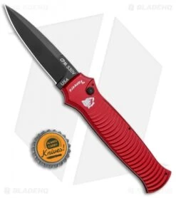 Piranha Bodyguard Automatic Red Tactical (3.3" Black Plain) 9 Piranha Bodyguard Automatic Red Tactical (3.3" Black Plain) -Knife Sale Shop Piranha Bodyguard Auto Red Tactical Black BHQ 0488 jr bottlecap
