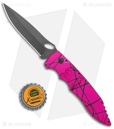 Piranha Mini Predator Purple/Black Tactical Automatic Knife (3.5" Black) 6 Piranha Mini Predator Purple/Black Tactical Automatic Knife (3.5" Black) - Image 4