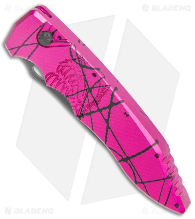 Piranha Mini Predator Purple/Black Tactical Automatic Knife (3.5" Black) 4 Piranha Mini Predator Purple/Black Tactical Automatic Knife (3.5" Black) - Image 2