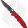 Piranha Mini Predator Red Tactical Automatic Knife (3.5" Black Serr) -Knife Sale Shop Piranha Mini Predator Red Tactical Auto Black Serr BHQ 14886 jr