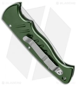 Piranha Green P-1 Pocket Automatic Knife (3.2" Mirror Serr) -Knife Sale Shop Piranha P 1 Pocket Auto Green Mirror Serr BHQ 0701 jr side