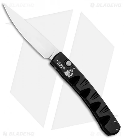 Piranha Virus Automatic Knife Black (3.25" Mirror) 3 Piranha Virus Automatic Knife Black (3.25" Mirror)