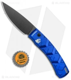 Piranha X Automatic Knife Blue Tactical (3.3" Black) -Knife Sale Shop Piranha X Auto Blue Tactical Black BHQ BHQ 27826 jr bottlecap