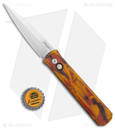 Pro-Tech Godfather Automatic Knife Del Fuego Anodized (4" Satin) 920-DF-1 6 Pro-Tech Godfather Automatic Knife Del Fuego Anodized (4" Satin) 920-DF-1 - Image 4