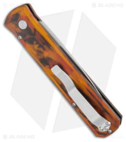 Pro-Tech Godfather Automatic Knife Del Fuego Anodized (4" Satin) 920-DF-1 8 Pro-Tech Godfather Automatic Knife Del Fuego Anodized (4" Satin) 920-DF-1 -Knife Sale Shop Pro Tech Godfather Auto Del Fuego Anodized Satin BHQ 160351 jr side 2