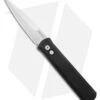 Pro-Tech Godfather Automatic Knife Solid Black (4" Satin) 921-Satin -Knife Sale Shop Pro Tech Godfather Auto Solid Black Satin BHQ 1811 jr