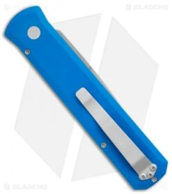 Pro-Tech Godfather Automatic Knife Solid Blue (4" Bead Blast) -Knife Sale Shop Pro Tech Godfather Automatic Knife Solid Dark Blue 4 Bead Blast 920 BLUE BHQ 117549 LS Side