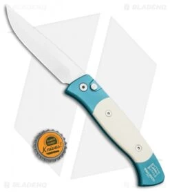 Pro-Tech Brend 2 Small Automatic Knife Teal Ivory Micarta (2.9" Satin) 1251 -Knife Sale Shop Protech Brend 2 Small Automatic Knife Teal Ivory Micarta Satin 1251 BHQ 106160 kp jr bottlecap 1