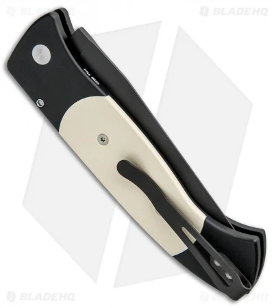 Pro-Tech Brend 3 Medium Tuxedo Automatic Knife Ivory Micarta (3.75" Black) 1352 5 Pro-Tech Brend 3 Medium Tuxedo Automatic Knife Ivory Micarta (3.75" Black) 1352 - Image 3