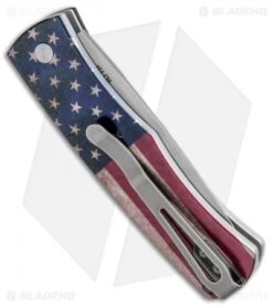Pro-Tech Magic "Whiskers" Automatic Knife PK Vintage Flag (3.125" SW ) 8 Pro-Tech Magic "Whiskers" Automatic Knife PK Vintage Flag (3.125" SW ) -Knife Sale Shop Protech Magic Whiskers Auto Vintage USA Flag Anodized SW BHQ 91642 jr side