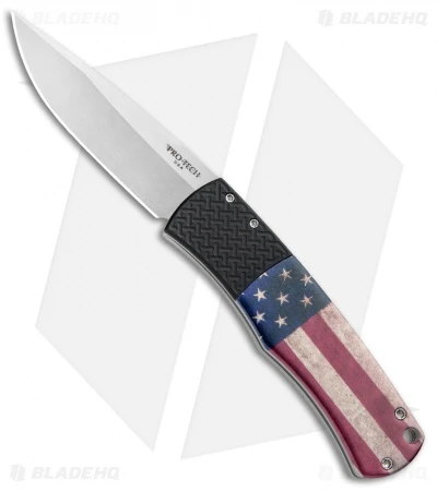 Pro-Tech Magic "Whiskers" Automatic Knife PK Vintage Flag (3.125" SW ) 3 Pro-Tech Magic "Whiskers" Automatic Knife PK Vintage Flag (3.125" SW )