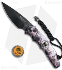 Pro-Tech TR-4 Skull Custom Automatic Knife Four Horsemen Scene (4" Black) -Knife Sale Shop Protech TR 4 Skull Custom Auto Four Horsemen Scene Black TR 4.78 BHQ 77717 jr bottlecap