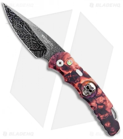 Pro-Tech TR-5 Skull Tactical Response Auto Knife Red Skulls (3.25" Damascus) 3 Pro-Tech TR-5 Skull Tactical Response Auto Knife Red Skulls (3.25" Damascus)