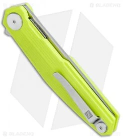 Real Steel G3 Puuko Light Liner Lock Knife Lime Green G-10 (3.5" Satin) 7815 8 Real Steel G3 Puuko Light Liner Lock Knife Lime Green G-10 (3.5" Satin) 7815 -Knife Sale Shop Real Steel G3 Puuko Light LL Lime Green Satin RS7815 BHQ 77254 jr side