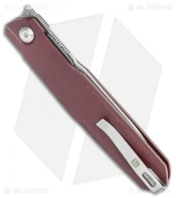 Real Steel G5 Metamorph Knife Liner Lock Red Micarta (3.5" Balbachdamast) -Knife Sale Shop Real Steel G5 Ultra Metamorph LL Red Micarta Balbach Damasteel BHQ 119719 jr side