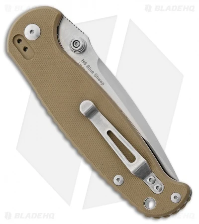 Real Steel H6 Blue Sheep Liner Lock Knife Tan G-10 (3.75" Satin) RS7763 4 Real Steel H6 Blue Sheep Liner Lock Knife Tan G-10 (3.75" Satin) RS7763 - Image 2