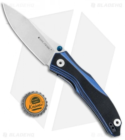 Real Steel Knives Horus Free Liner Lock Knife Black/Blue G-10 (3.6" SW) 7432 6 Real Steel Knives Horus Free Liner Lock Knife Black/Blue G-10 (3.6" SW) 7432 - Image 4