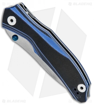 Real Steel Knives Horus Free Liner Lock Knife Black/Blue G-10 (3.6" SW) 7432 4 Real Steel Knives Horus Free Liner Lock Knife Black/Blue G-10 (3.6" SW) 7432 - Image 2
