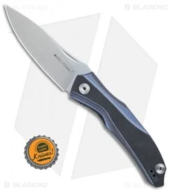 Real Steel Knives Horus Free Liner Lock Knife Black/Blue G-10 (3.6" SW) 7434 9 Real Steel Knives Horus Free Liner Lock Knife Black/Blue G-10 (3.6" SW) 7434 -Knife Sale Shop Real Steel Knives Horus free black blue G10 sw BHQ 73738 er bottlecap