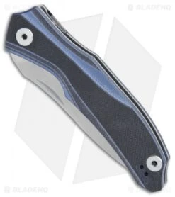Real Steel Knives Horus Free Liner Lock Knife Black/Blue G-10 (3.6" SW) 7434 8 Real Steel Knives Horus Free Liner Lock Knife Black/Blue G-10 (3.6" SW) 7434 -Knife Sale Shop Real Steel Knives Horus free black blue G10 sw BHQ 73738 er spine