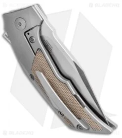 Reate Knives Reate Bharucha T3000 Frame Lock Green Micarta/Ti Beadblast Screws (3" Satin) -Knife Sale Shop Reate Bharucha T3000 Frame Lock Green Micarta Ti Beadblast Screws 3in Satin BHQ 115097 LS Side