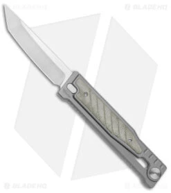 Reate Knives Reate EXO Gravity Tanto Knife Titanium/Green Micarta (3.75" Satin)