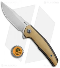 Reate Knives Reate J.A.C.K. Integral Knife Flame Titanium/Brass (3.94" Satin) -Knife Sale Shop Reate J.A.C.K. Integral Flame Ti Brass Satin BHQ 87842 jr bottlecap