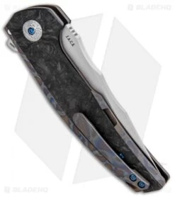 Reate Knives Reate J.A.C.K. Integral Knife Flame Titanium/Marble Carbon Fiber (3.94" Satin) 8 Reate Knives Reate J.A.C.K. Integral Knife Flame Titanium/Marble Carbon Fiber (3.94" Satin) -Knife Sale Shop Reate J.A.C.K. Integral Flame Ti Marble CF Satin BHQ 87833 jr side