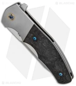Reate Knives Reate Kirby Lambert Crossroads Liner Lock Knife Gray Ti/Marble CF (3.54" Satin) -Knife Sale Shop Reate Kirby Lambert Crossroads LL Gray Ti Marble CF Satin BHQ 87824 jr spine