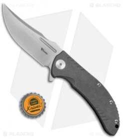 Reate Knives Faisal Yamin Valhalla Frame Lock Knife Titanium (3.8" Stonewash) -Knife Sale Shop Reate Knives Faisal Yamin Valhalla FL Patterned Ti SW BHQ 83621 jr bottlecap