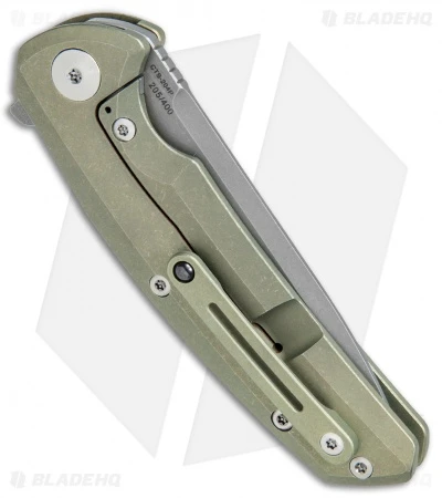 Reate Knives New Epoch Frame Lock Knife Gold Ti W/Mokuti Inlay (3.5" Stonewash) 5 Reate Knives New Epoch Frame Lock Knife Gold Ti W/Mokuti Inlay (3.5" Stonewash) - Image 3