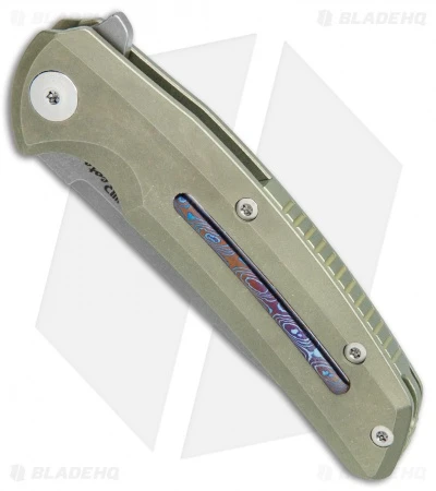 Reate Knives New Epoch Frame Lock Knife Gold Ti W/Mokuti Inlay (3.5" Stonewash) 4 Reate Knives New Epoch Frame Lock Knife Gold Ti W/Mokuti Inlay (3.5" Stonewash) - Image 2