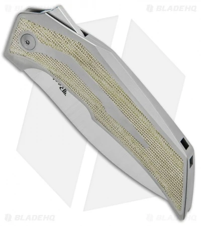 Reate Knives Bharucha T4000 Frame Lock Knife Green Micarta/Ti (3.8" Satin) 4 Reate Knives Bharucha T4000 Frame Lock Knife Green Micarta/Ti (3.8" Satin) - Image 2