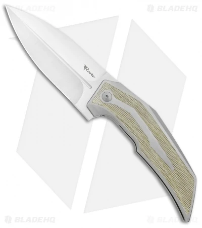Reate Knives Bharucha T4000 Frame Lock Knife Green Micarta/Ti (3.8" Satin) 3 Reate Knives Bharucha T4000 Frame Lock Knife Green Micarta/Ti (3.8" Satin)