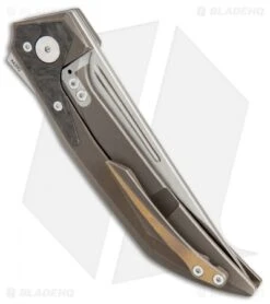Reate Knives The Future Integral Frame Lock Knife Bronze Ti/MBL-CF (3.75" Satin) -Knife Sale Shop Reate Knives The Future bronze ti cf satin BHQ 67801 er side