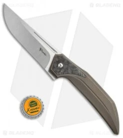 Reate Knives The Future Integral Frame Lock Knife Bronze Ti/MBL-CF (3.75" Satin) -Knife Sale Shop Reate Knives The Future bronze ti cf satin BHQ 67801 er size
