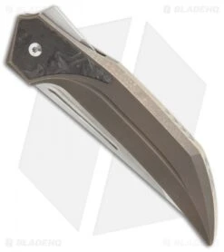 Reate Knives The Future Integral Frame Lock Knife Bronze Ti/MBL-CF (3.75" Satin) -Knife Sale Shop Reate Knives The Future bronze ti cf satin BHQ 67801 er spine