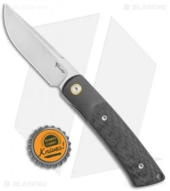 Reate Knives Reate Tribute Front Flipper Knife CF/Zircomium (2.8" Fine Stonewash) -Knife Sale Shop Reate Tribute Zirconium Ti BB CF Elaborate SW BHQ 118839 jr bottlecap